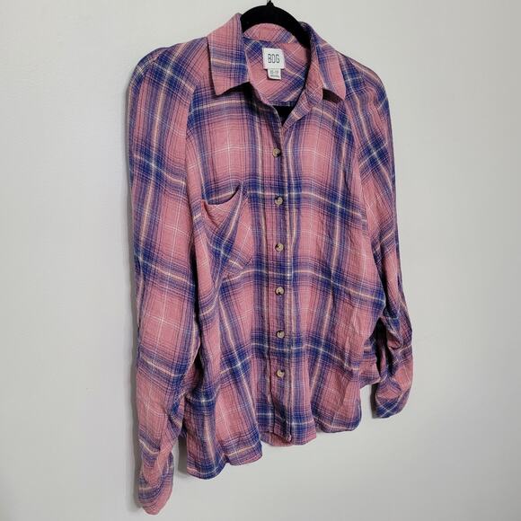 BDG Urban Outfitters Women’s XS Keanu Flannel Shirt Oversized Plaid Button Down - Picture 1 of 6